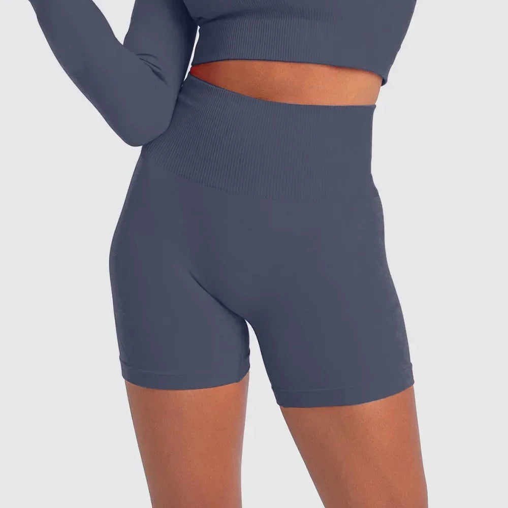 WAREBALL Sports Shorts For Women Cycling Jogging Fitness High Waist Booty Push Up Gym Shorts Female Tight Leggings Yoga Clothing