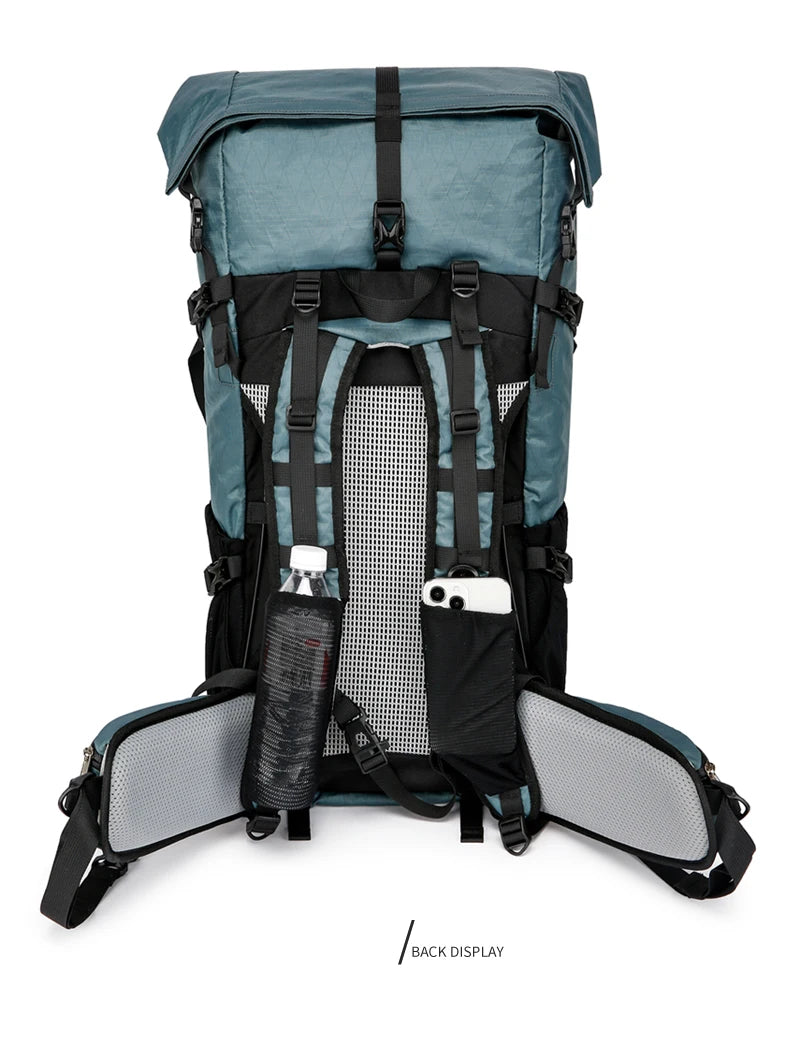 30L Hiking Backpack Daily Travel Wear-Resistant Waterproof Professional Climbing Large Capacity Roll-Up Shoulder Bag 2025 New