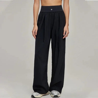 Women's High Waisted Hip Lifting Yoga Wide Leg Pants Athletic Casual Fitness Pants