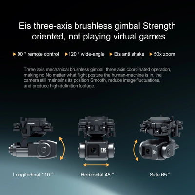 S155 GPS Drone Professional HD Camera 7.2-inch Touch Screen 3-Axis Gimbal EIS Relay Aircraft Laser Obstacle Avoidance Dron Toy