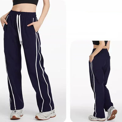 Women's sports and fitness pants, summer new style with pocket sports breathable quick drying casual loose sports pants