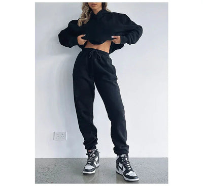 Cotton Sweatpants Sets For Women 2 Pieces Outfit Autumn Loose Hoodies And Pants Sets Sports Suits Women Tracksuits Set Ladies