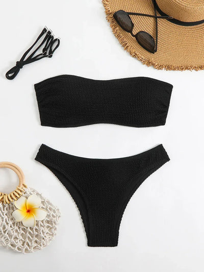 Sexy Women's Swimsuit 2025 Summer Bikini Two-piece Swimwear for Woman Beachwear Halter Bikinis Sets Swimming Beach Bathing Suits