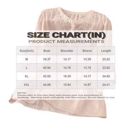 3/4 Sleeve Cotton Linen Shirts For Women 2025 Summer Boho Retro Embroidered Tops Dressy Casual Trendy Vacation Blouse Y2K Tops