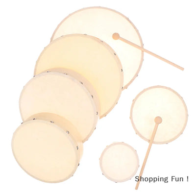 Frame Drums 4/6/7/8/9/10 Inch Hand Drum Wood Drum With Drum Stick Set Musical Game Kids Educational Toy Percussion Instrument-B2