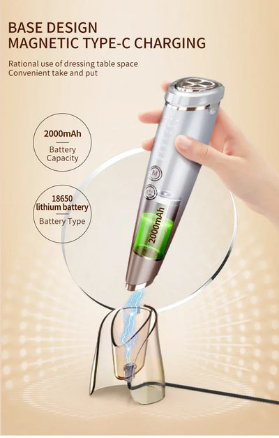 High Frefruquency RF Neck Face Beauty Device Anti-aging Remove Double Chin EMS Facial Lifting Warm Facial Massager