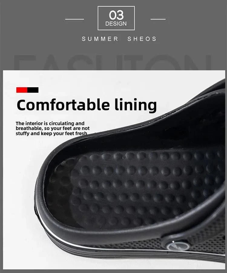 Men's Flat-Soled Clogs Are Breathable, Comfortable, Non-Slip, Wear-Resistant, Casual and Versatile, Daily Home Outing Work Shoes