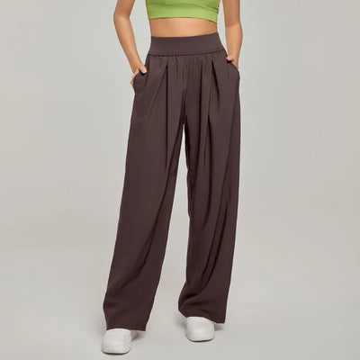 Women pants  Wide Leg High Waist Loose Trousers Summer Casual Yoga Pants  Draping Breathable Gym Lounge Pants Woman clothing
