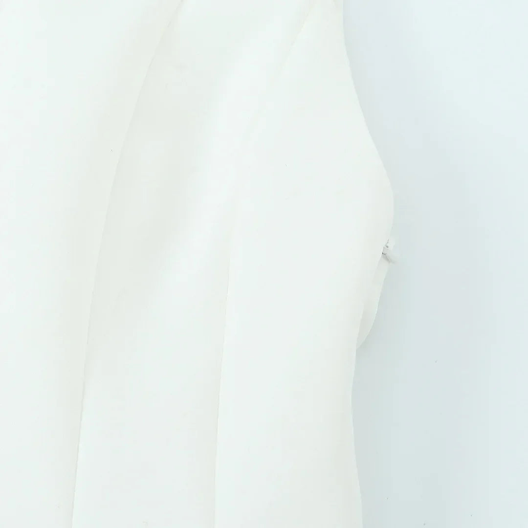 TRAF Top for Women Fashion Summer Short Skirt Hem Bow Sleeveless O-neck Blouse Street Clothing Vest Tank Chic Ladies Tops Mujer