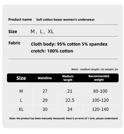 Boxer Woman Boxers Fashion Sexy Panties Set Pack Briefs Panties Women Underwear for Women Women's Lingerie Cotton Women's Shorts