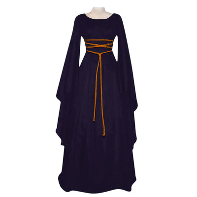 Women Dresses Vintage Medieval Cosplay Costume Ghost Witch Vampire Gothic Dress Halloween Christmas Masquerade Party Dress