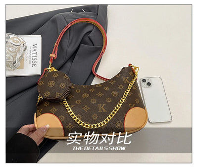 Famous Designer Elegant Handbags Leather For Women, Ladies Crossbody Shoulder Bag Classic Popular And Lightweight For Shopping