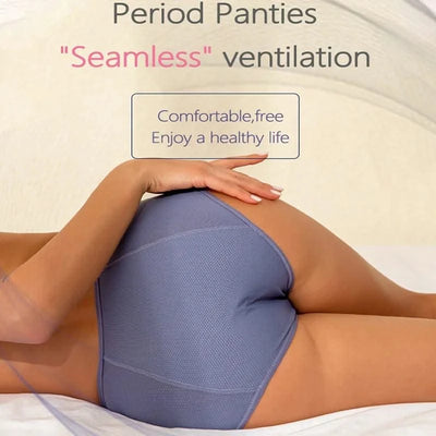Women Physiological Panties Period Menstrual Underwear Leak Proof with Breathable Hole Lingerie Plus Size L-6XL
