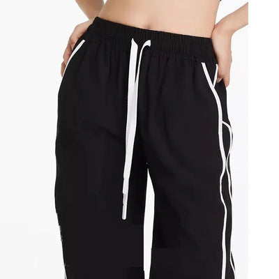 Women's sports and fitness pants, summer new style with pocket sports breathable quick drying casual loose sports pants
