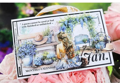 15Pcs stickers pack Garden Flower Workshop Garden Scenery Handbook Supplies Decorative Stickers Diary Scrapbook 141*93mm