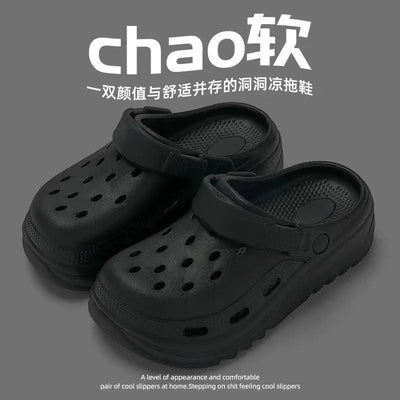 ZHIDA Clogs Sandals Men Women Couples Garden Shoes Summer Outdoor Slides Black White Minimalism EVA Rubber Outside Beach Shoes