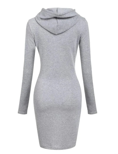Ladies Autumn Attire Women's Hooded Dresses Hoodie - Style Sweatshirt Dresses for Women Tops in Ladies Clothing