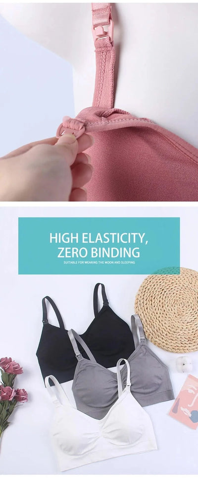 Maternity Bras Double Layer Seamless Bra Pregnancy Clothes Prevent Sagging Breastfeeding Women's Breathable lactancia Bra