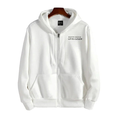 Men's Outerwear Printed Zipper Hoodie Overcoat Casual Sports Jogging Men Sweatshirts Clothing 2025 Fashion Versatile Tops Jacket