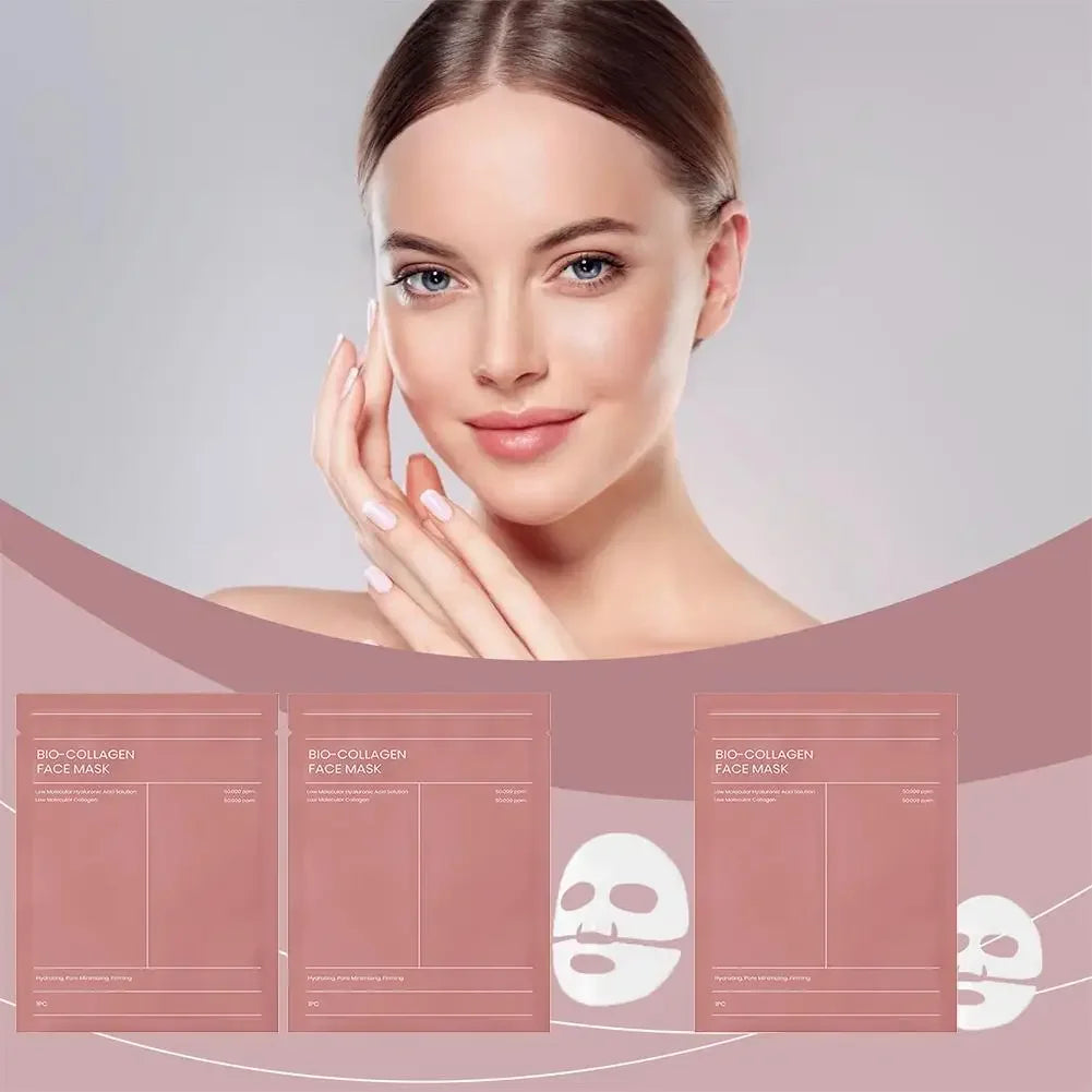 Bio Collagen Face Mask Shrink Pores Deep Hydrating Overnight Mask Moisturizing Refreshing Brightening Face Skin Care