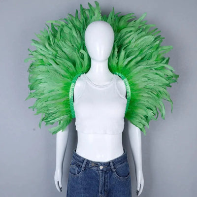 Designer Feather Scarf  (Punk, Halloween, Carnival, Masked Ball Party )Accessory