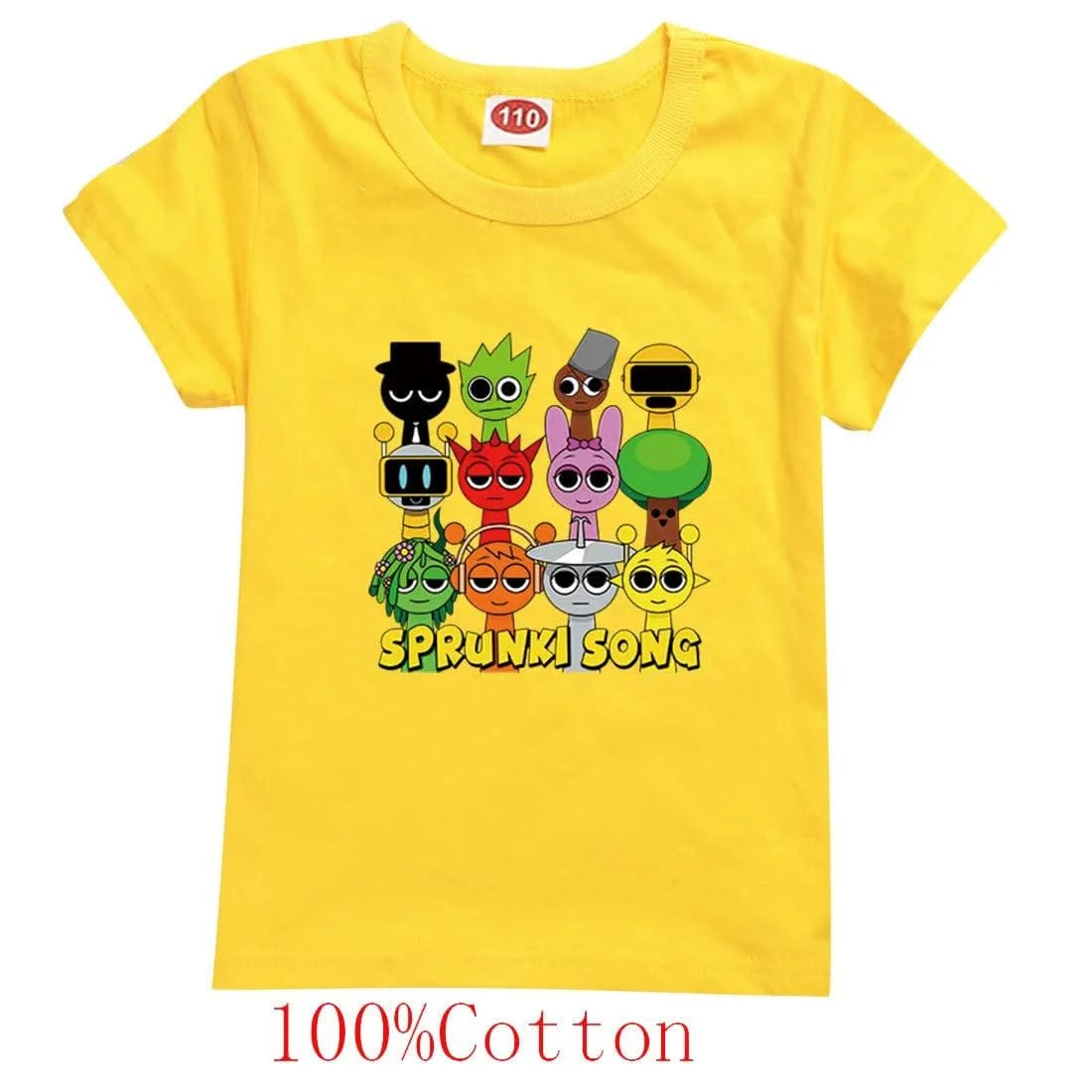 Camisas Sprunki Incredibox Figuras Kids Game Sprunky Tshirt Boys Short Sleeve Tops Girls Cartoon Clothes Children Summer Clothes