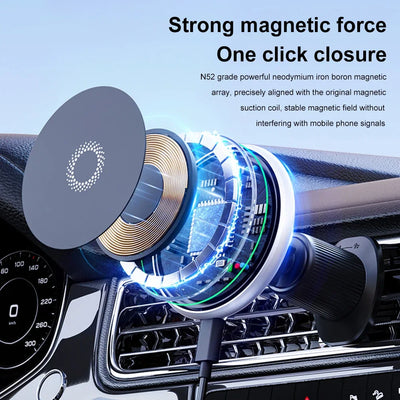 Magnetic Smartphone Support for MagSafe Car Mount 360 Degree Rotation Phone Holder Fit for iPhone 12 13 14 15