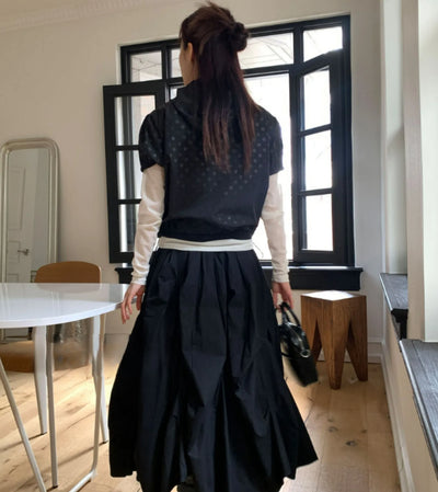 Streetwear Summer Coat for Women 2025 Ropa Mujer Short Sleeve Zipper Hooded Polka Dot Vintage Y2k Tops Casual Thin Jacket 27x969