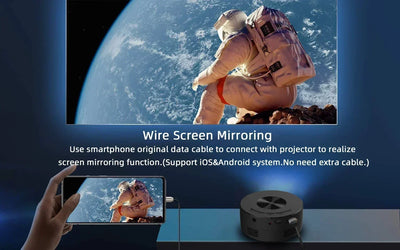 YT200 Portable Projector - Children's Friendly LCD Mini Home Theater Smartphone Same-Screen Function