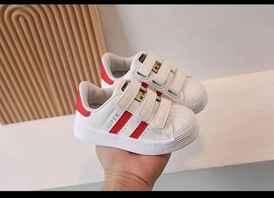 Children's Sports Shoes Spring and Fall Four Seasons Models Boys and Girls Casual Board Shoes Shell Head Small White Shoes
