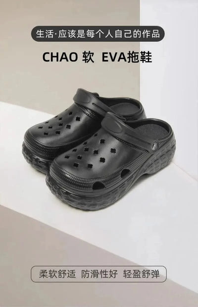 Women's Clogs Summer Slippers Platform Clog Sandals Outdoor Indoor Slippers Women Heeled Slippers High Quality Shoes Slides