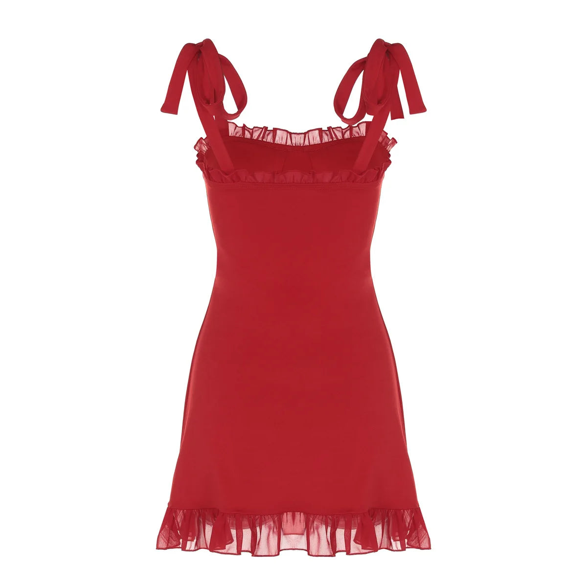 Women's Summer Dresses 2024 Sleeveless Sweetheart Neck Lace Up Mini Dress Ruffle Hem Floral Beach Dress Vacation Tank Top