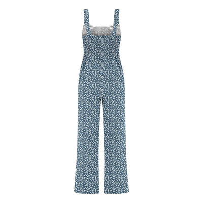 Summer Sexy Sling Jumpsuits Women'S Fashion Printed Loose Pencil Pants Casual Streetwear Elegant Party Female Spaghetti Rompers