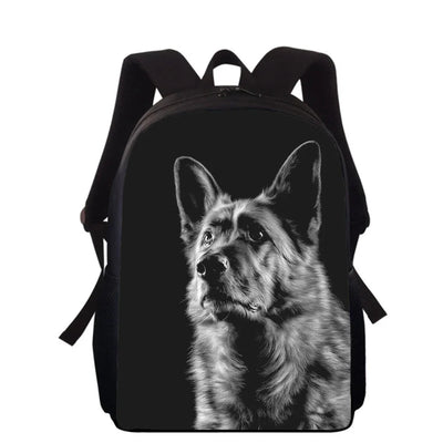 German Shepherd Dog 16" 3D Print Kids Backpack Primary School Bags for Boys Girls Back Pack Students School Book Bags