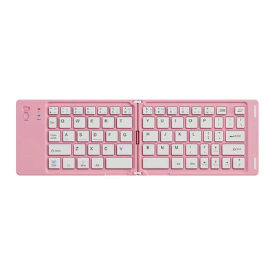 Mini Wireless Folding Keyboard Slim Design Lightweight Bluetooth Keyboard Universal Rechargeable Foldable Keyboard Notebook