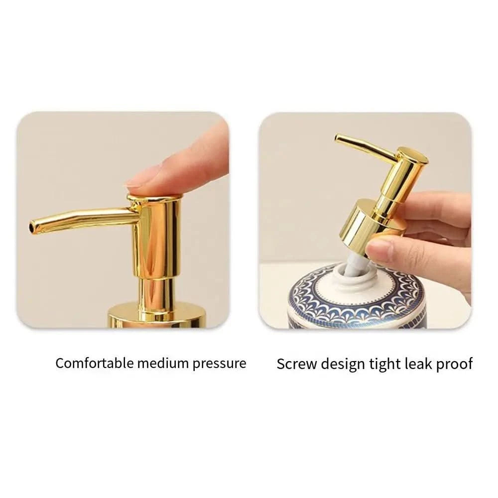 Luxury Ceramic Soap Dispenser Colorful Painted Lightweight Soap Pump Bottle Refillable Empty Liquid Lotion Dispenser Home