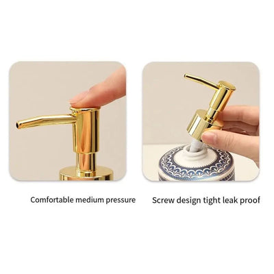 Luxury Ceramic Soap Dispenser Colorful Painted Lightweight Soap Pump Bottle Refillable Empty Liquid Lotion Dispenser Home