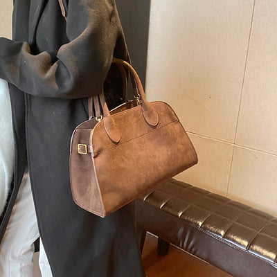 Women's handbag high-end women's luxury minimalist designer large capacity shoulder bag retro unique personality handbag-A-DH