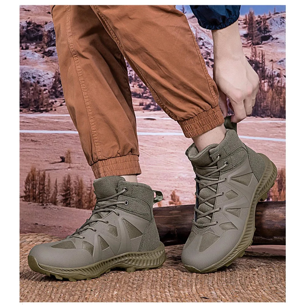 Men's Combat Boots  Boots Outdoor Hiking Shoes - Wear - resistant and Anti - slip for Hiking and Mountain Climbing