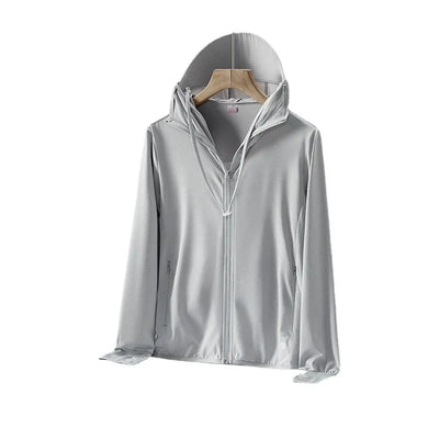Summer Men's UPF 50+ UV Protection Lightweight Hoodie Long Sleeve SPF Jacket