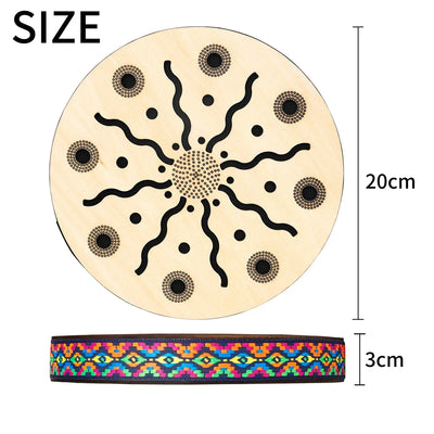8 Inch Creek Drums Ethnic Percussion Instrument Solid Wood Drum Rain Sound Musical Gift Drums Simulate The Sound of Water Parts
