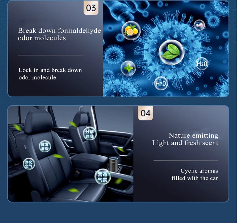 Car Electric Air Diffuser Aroma Car Air Vent Humidifier Mist Aromatherapy Car Air Freshener For Removing Odors Car Accessories