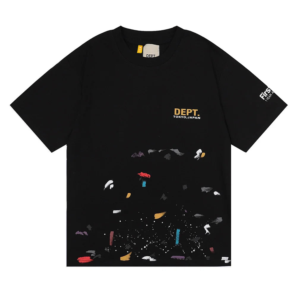 New Designer DEPT T-shirts For Men O-neck Cotton T Shirt Fashion Streetwear Cotton Tees Summer Women Casual Loose Print T-shirt