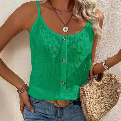 Women Cami Tops Slim Scoop Neck Backless