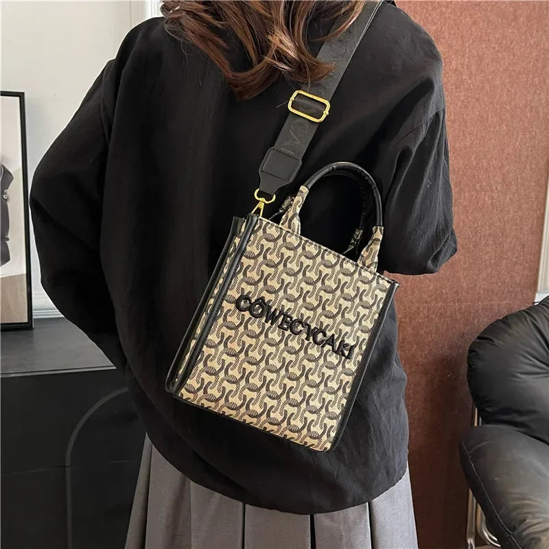 2025 Designer Sheet Music Bag for Women - Colorblock Crossbody Purse, Chic Shoulder & Handheld Tote with Adjustable Strap