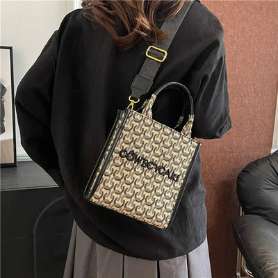 2025 Designer Sheet Music Bag for Women - Colorblock Crossbody Purse, Chic Shoulder & Handheld Tote with Adjustable Strap