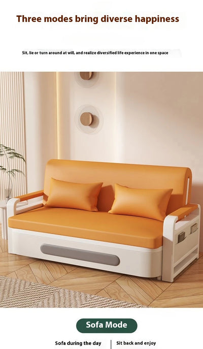 Wide 108cm Single person Bed Apartment Bedroom Living Room Folding 5cm sponge+2cm latex Telescopic Home Sofa Bed Dual-Purpose