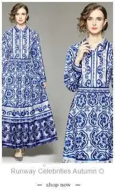 Women Maxi Chiffon Dress Summer Bohemian Rabbits Flower Porcelain Print Clothing Floor Length Flare Sleeve Long Vestidos