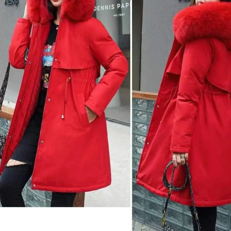 Women's Winter Hodded Fleece Padded Jacket Windbreaker Office Lady In Coats & Jackets Outerwear