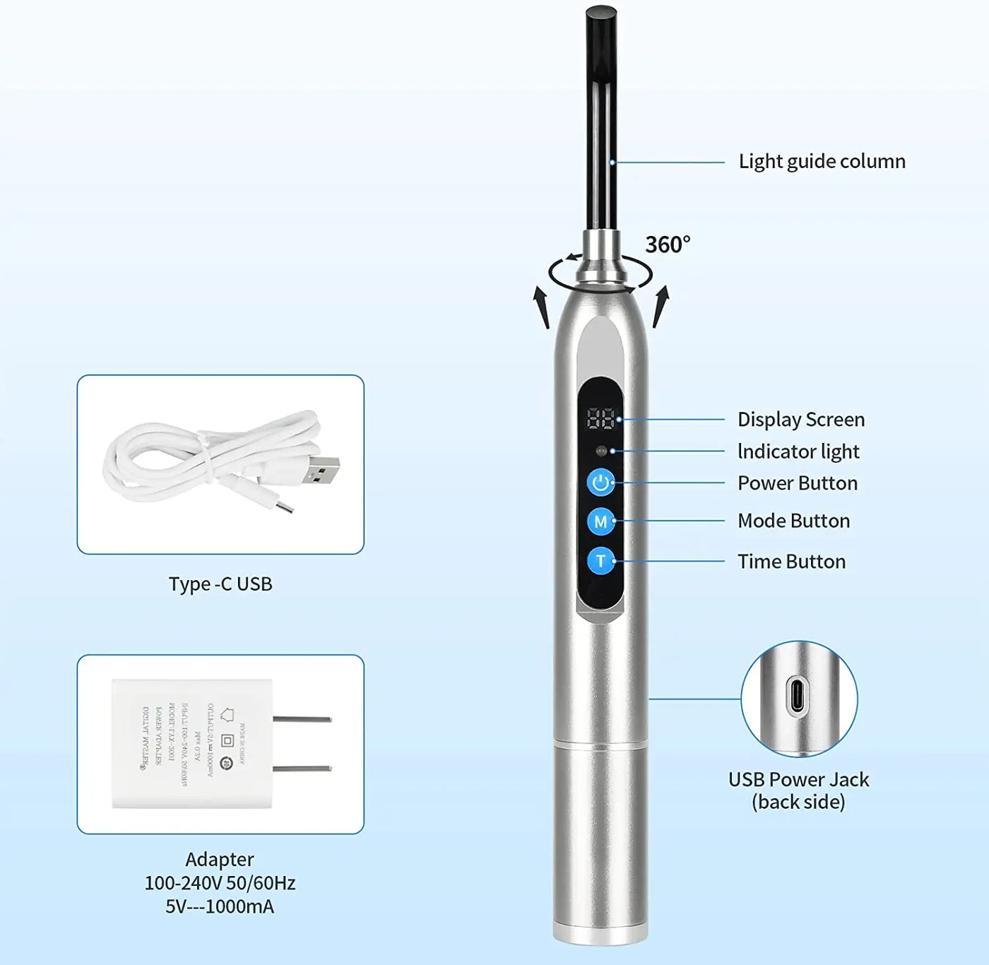 Health Care Red Light Therapy Device for Cold Sore Infrared LED Wand Healing for Pain Relief Face Body Lips Nose Knee Feet Hand